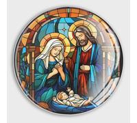 Evans1nism A Holy Family Stained Glass Magnets Refrigerator Xmas Holiday Strong Magnets Magnets For Fridge Cute Magnets for Fridge Dishwasher Classroom Whiteboard Decor Classroom Decor