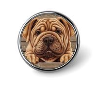 Evans1nism Enamel Pins Bulk Set Pins Shar-Pei Dog Peeking Pins For Backpacks Dog Owner Gift Puppy Doggy Buttons For Jeans Dog Mom Gift Modern Animal Theme Lapel Pins Accessory For Backpacks Badges
