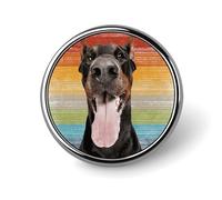 Evans1nism Enamel Pins Pieces Doberman Dog Peeking Lapel Pin Dog Animal Pins For Backpacks Animal Puppy Dog Owner Gift Custom Buttons Unique Puppy Gifts Lapel Pins Accessory For Backpacks Badges