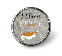 Evans1nism Enamel Pins Pieces I Choose Peace Cyprus Flag Brooch Pins Memorial National Day Buttons For Jeans Country Flags Badge Pins Modern National Flags Lapel Pins Cute Brooch Pin Badges Cloth