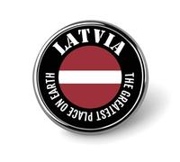 Evans1nism Enamel Pins Pieces The Greatest Place On Earth Buttons For Jeans Latvia Flag Pins Latvia Lover Custom Buttons Artistic Lapel Pins Cute Brooch Pin Badges Cloth Wedding Party