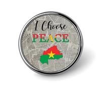 Evans1nism I Choose Peace Burkina Faso Flag Pins Pack Patriotic Gift Brooch Pins National Day Lapel Pin National Pride Button Pins Novelty Reward Pin For Students Kids Teachers