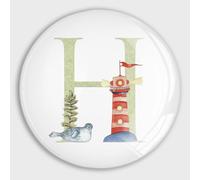 Evans1nism Magnets Refrigerator Glass Small Magnets Initial Letter H Fridge Magnet Monogram Seal Single Letter Fun Glass Fridge Magnets for Office Cabinets Home Kitchen Classroom Decor