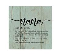 Evans1nism Nana Definition Wood Sign Primitive Quotes Wall Art Sign Word Description Christian Home Wall Decor Unique Wall Decor Artwork For Farmhouse Home Kitchen Living Room Decor 16x16in