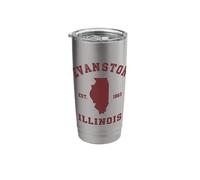 Evanston Illinois Est 1863 Illinois Vintage Stainless Steel Insulated Tumbler