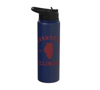 Evanston Illinois Est 1863 Illinois Vintage Stainless Steel Insulated Water Bottle