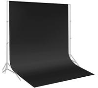 Evanveliry Black Backdrop Muslin Background - 5x7ft Backdrop Cloth for Photography 1.5x2.2m Collapsible Photo Background for Live Streaming Youtube Vedio Photo Studio