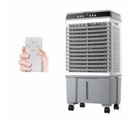 Evaporative Air Cooler, 100W Quiet Portable Cooler with 40L Tank, Remote, 3 Speeds, Wheels, 12H Timer for 20-30㎡ Room Garage