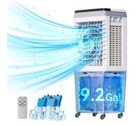 Evaporative Air Cooler, 3-IN-1 Portable Air Conditioners with 2353 CFM, Swamp Cooler with 9.2 Gallon Water Tank, Remote & Touch Control, 90°+120° Oscillation, Air Coolong Fan for Outdoor Indoor