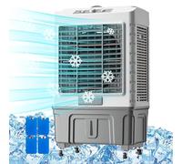 Evaporative Air Cooler Fan - Portable 3-in-1 Cooling Solution with 50L Water Tank for Efficient Cooling in Rooms Up to 90 m²