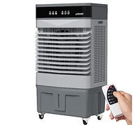 Evaporative Air Cooler,Industrial Strength Swamp Air Cooler for Commercial with 4 Universal Wheel,120°Oscillation, 3 Speeds,4 Ice Packs for Outdoor Indoor Use (Size : 45L 43.5x33x95cm)