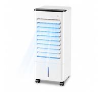 Evaporative Air Cooler, Portable Air Conditioner with 3 Wind Modes, 90° Oscillation, 9L large Water Tank, 4 wheels, Fast Cooling, Swamp Cooler for Home Office