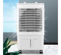 Evaporative Air Cooler, Portable Cooling Fan with 3-Speed, Swamp Coolers with 120°Oscillation, 30L Large Water Tank, Knob Control, for Large Rooms, Factory, Outdoor Use