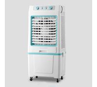 Evaporative Air Cooler Portable with Ice Pack and Universal Wheels Garage Swamp Cooler Dual Cooling System 3 Wind Speed Adjustment 40L Split Water Tank(Blue)