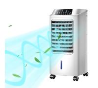 Evaporative Air Cooler, Swamp Cooler with 3 Speeds, Household Cooler with Universal Wheel, 7 Hours Timer, Energy Saved Cooling Fan for Indoor, Outdoor, Garage, Commercial Use