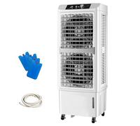 Evaporative Air Cooler Tower Dual Fans, 300W Portable AC with Ice Box