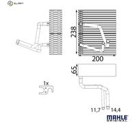EVAPORATOR AIR CONDITIONING AE 287 000S FOR RENAULT MEGANE/Hatchback/Van/Coach