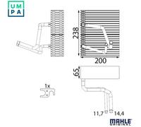EVAPORATOR AIR CONDITIONING AE 287 000S FOR RENAULT MEGANE/Hatchback/Van/Coach