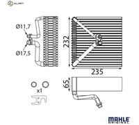 MAHLE AE 288 000S Air conditioning evaporator