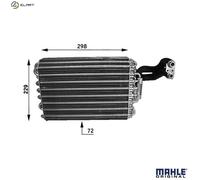 Air conditioning evaporator AE 31 000S MAHLE for MERCEDES-BENZ 124 Saloon