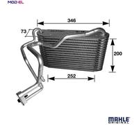 EVAPORATOR AIR CONDITIONING AE 33 000S FOR AUDI 6A/ADW/3A/ACE/ABK/ABT 2.0L 4cyl