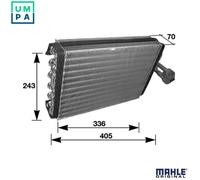 MAHLE ORIGINAL AE 36 000S Air conditioning evaporator