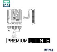 MAHLE ORIGINAL AE 93 000P Air conditioning evaporator