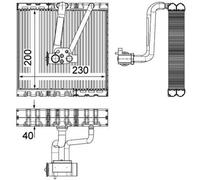 EVAPORATOR, AIR CONDITIONING AE93000P