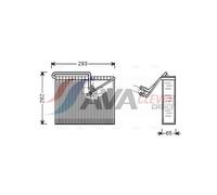 Evaporator, air conditioning AVA COOLING OLV372 for ASTRA Hatchback 2 1999-2002