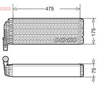 Evaporator, air conditioning fits: IVECO STRALIS I AS 440S48/AS 440S54/AS 440