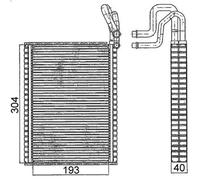 Evaporator, air conditioning MAHLE AE 116 000S for BMW X5 (E70) 3 2006-2008