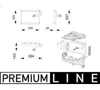 Evaporator, air conditioning MAHLE AE 269 000P for Q5 (FYB, FYG) 2 2016-2018