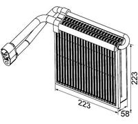 Air conditioning evaporator AE 98 000P MAHLE for FORD C-MAX KUGA I KUGA I VAN