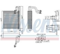 Nissens 92336 Air Con Evaporator Fits Ford C MAX Focus Grand C MAX 225x243x60mm