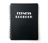 Evapure Fitness & Workout Log Book, Gym Exercise Tracker for Strength, Cardio, Progress & Goals - Undated Fitness Journal for Men & Women, 100 Page - XL (Black)