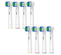 Evapure Professional Electric Toothbrush, Replacement Brush Heads, 4 Color Rings, Compatible, Soft and Flexible Dupont Bristles, Advanced Bristle System, Easy to Install & Use, Pack of 8