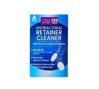 Evapure Retainer Cleaning Tablets - 120 Count, Removes Odours & Stains, Instantly Cleans & Brightens, 4 Months Supply, Dental Cleaning Tablets for Retainers, Invisalign, Night Guards & Dentures