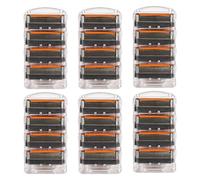 EvapureRazor Blades for Men with 5 Layer Blade Razor Refills, High Performance Mens Blades with Lubrication Strip and Precision Trimmer for Close & Comfortable, Durable & Sharp Shave (Black 24pcs)