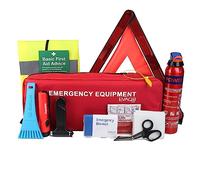 EVAQ8 Advanced Car Safety Kit with BSI First Aid Kit and Extinguisher