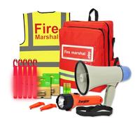 EVAQ8 Fire Marshal Kit - A Fully Kitted Backpack with Contents to Aid in Fire Drills & Building Evacuations