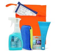 EVAQ8 Winter Car Essentials Kit For Icy Mornings Deicer - Ice Scraper - Windscreen Demister Pad - Screenwash Concentrate - Emergency Blanket