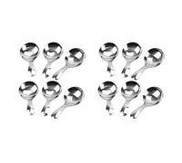 Evarbuild 12 Pcs Stainless Steel Short Handle Spoons Mini Salt Spoons Condiments Spoon Dessert Spoon Tea Coffee Spoons,Silver