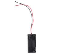 Evarbuild 2pcs Black 2-Layers 4 x 1.5V AAA Battery Holder Case Box w Wire Leads
