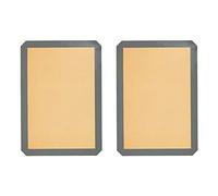Evarbuild 2Pcs Reusable Silicone Baking Mat Non-Stick Silicone Oven Mat Dough Rolling Mat 30 x 20cm