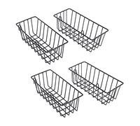 Evarbuild 4 Pack Wall Grid Panel Wire Basket,Grid Wall Storage Basket,Wall Mount Baskets Display Shelves for Kitchen,Home