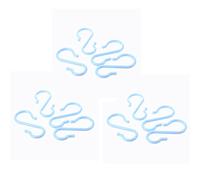 Evarbuild Blue Plastic Punch Cup Bowl S Shaped Hooks 12 Pcs