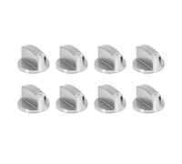 Evarbuild Cooker Knobs,Oven Knob(8Pcs),6mm Universal Silver Stove Control Knobs Adaptors Oven Switch