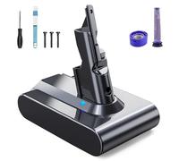 EVARY 6000mAh Replacement Battery for Dyson V7 Battery Compatible with Dyson V7 Vacuum Cleaner Series SV11 Absolute Animal Motorhead Trigger Car+Boat Fluffy HEPA 2*Filter