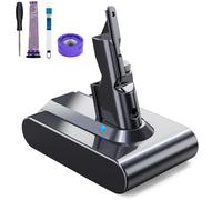 EVARY 6000mAh Replacement Battery for Dyson V7 Battery Compatible with Dyson Vacuum Cleaner Series SV11 Absolute Animal Motorhead Trigger Car+Boat Fluffy V7 HEPA 2*Filter