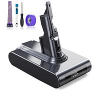 EVARY 6000mAh Replacement Battery for Dyson V7 Battery with Level Display Compatible Dyson V7 Vacuum Cleaner Series SV11 Absolute Animal Motorhead Trigger Car+Boat Fluffy HEPA (2*Filter)